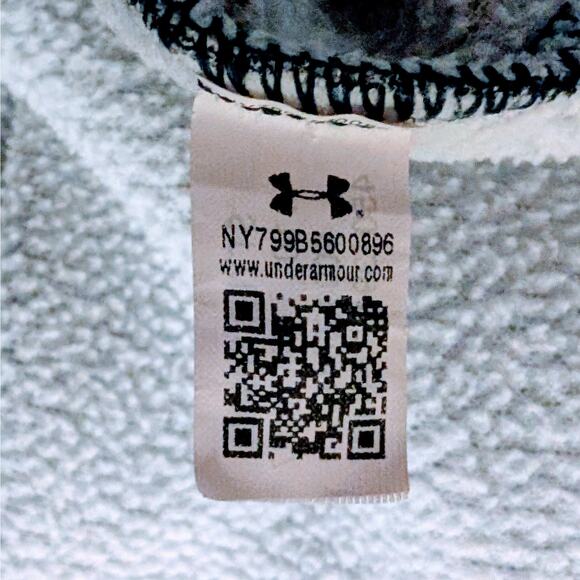 Under Armour ColdGear Fleece Hoodie Sweatshirt Activewear Cozy Blue Pink Medium - Picture 11 of 11